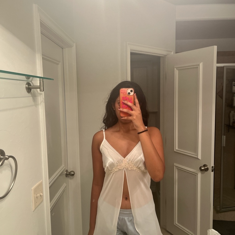 White tank top/lingerie top